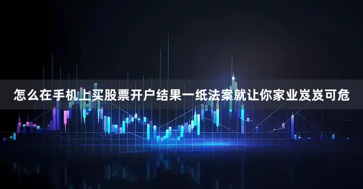 怎么在手机上买股票开户结果一纸法案就让你家业岌岌可危